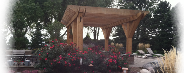 Custom Pergola in beautiful garden