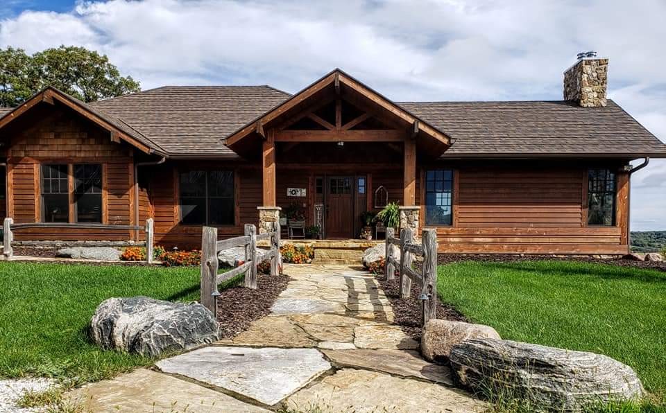 Flagstone Pathway Entry-Brown Residence