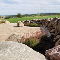 Granite Boulder Wall-Brown Residence