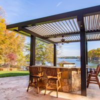 StruXure Pergola-Freestanding on paver patio